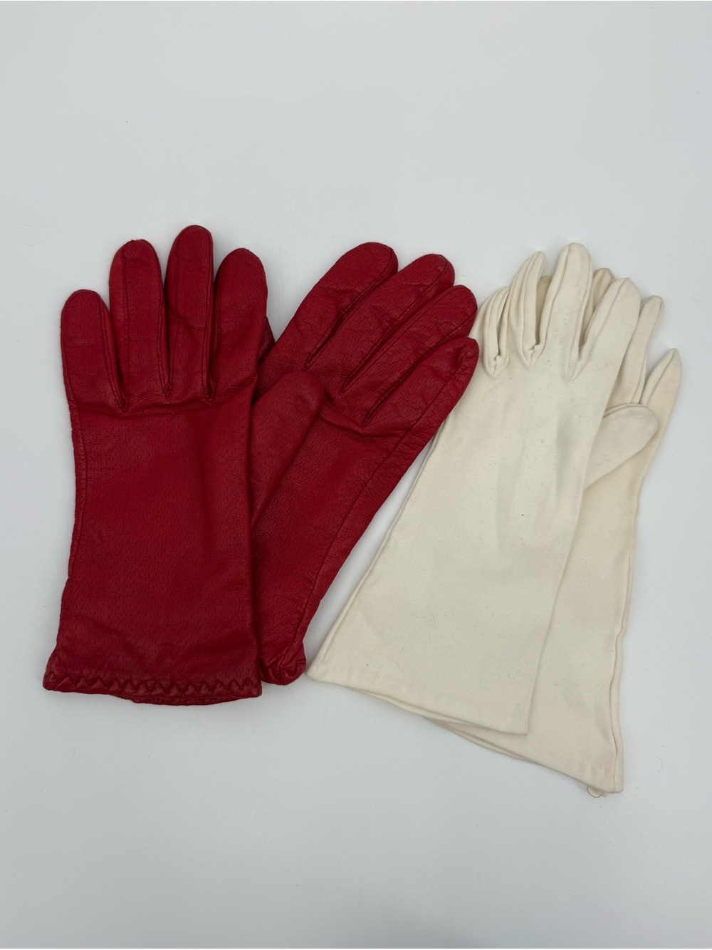Vintage Glove Lot of 2 Driving Gloves Saks Fifth Avenue Grandoe 6.5 & M